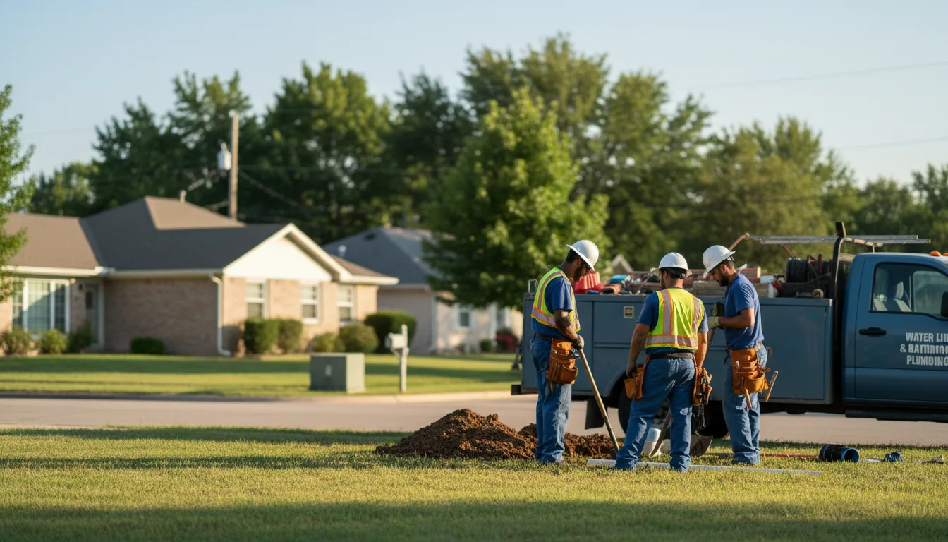 Residential water line and bathroom plumbing service in West Falls, NY